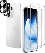 [2+2 Pack] Screen Protector for OPPO Reno 13 5G,With 2 Piece of Tempered Glass Screen Protector,2 Piece of Camera Lens Protector,Bubble Free,Anti Scratch
