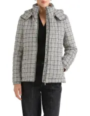 [David Lawrence] Tamworth Quilted Jacket in Ivory Check