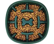 Dog Slow Feeder Bowl-Slow Feeder Dog Bowl for Dogs-Non Slip Puzzle Bowl-Dog Food Bowl Eco Friendly 3 Cups for Dog Pet Slow Feeder,Green