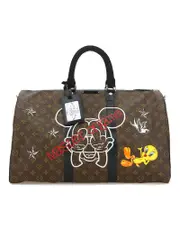 Philip karto Hand Painted Speedy 50 Toile Monogram Satchel