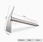 15 inch Stainless Steel Garden Hoe Pick Multipurpose Hand Tool Digging Weeding