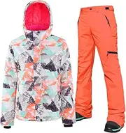 [HOTIAN] Women's Ski Jacket and Pants Set, Waterproof Windproof Snowsuits Snowboard Suit,Winter Warm Snowboarding Snow Coat