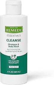 Medline MSC092SBW04H Remedy Basics Shampoo and Body Wash Gel, 120ml