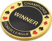 WHAMVOX Poker Card Press Push Card Poker Commemorative Card Poker Game Card Poker Shield Poker Collectible Poker Chip Poker Horseshoe Poker Commemorative Poker Metal Poker Push Card Alloy
