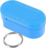 Vaguelly Keychain Medicine Container Portable Airtight Pill Organizer with Keyring for Travel Camping Outdoor Use Durable Plastic Medicine Case