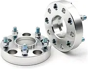 Wivplex Car Wheel Gasket 2Pieces, for Crown, for GT2000, for Prius 15-50mm PCD 5x100 CB 54.1mm 5 Lug Aluminum Wheel Spacer Suit Wheel Spacers Car Wheel Spacers(Black 50mm)