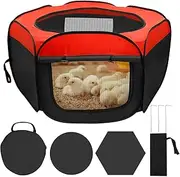 Brooder Box for Chicks Starter Kit with Double Door Design Chick Brooder Box, Large Foldable Baby Chicken Supplies Brooders Boxs with Storage Bag, Suitable for Chick Cats Rabbits