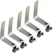 50pcs Stainless Steel Seawater Kayak Paddle Tent Pole Push Hollow Button Spring Clips Snap Locking Tube Single Pinocking Tube Single Pin (6 mm Leg 38mm)