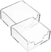 Uonlytech 2Pcs Notes Memo Pad Holder Dispenser Desk Organizer for Home Office School Supplies Versatile Storage Box for Scissors Cards More Sturdy Stylish Design