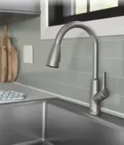 LWF1410LS Elkay Greenwood Lustrous Steel Single Handle Pull-down Kitchen Faucet