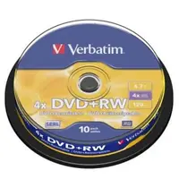 在飛比找森森購物網優惠-Verbatim 威寶 AZO 4X DVD+RW 4.7G