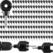 Black Electric Fence Insulator with 1 Pcs Insulator Socket Tool Screw in Insulat