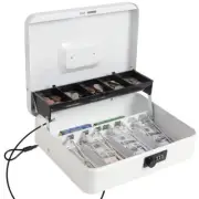 Cash Box with Combination Lock，Durable Metal Cash Box with Money Tray，Lock Bo...