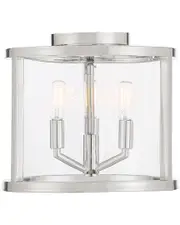 Crystorama Devon 3 Light Polished Nickel Ceiling Mount