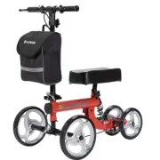 ELENKER Knee Scooter Steerable Deluxe Medical Knee Walker Crutch Alternative Red