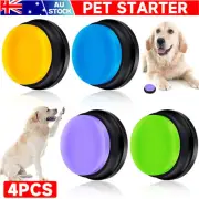 4PCS Voice Recordable Sound Button Talking Starter For Kids Pet Dogs Interactive