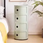 Bedroom round Mobile Nightstands Nordic Storage Cabinet Mini Bedside Table Stora