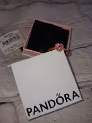 PANDORA Pink Pave Sparkle Elevated Heart Ring
