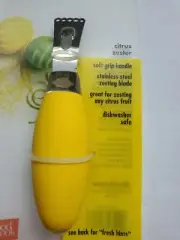 Lemon Orange Zester Citrus Soft Grip Lime Skin Zest Peeling Tool Stainless Blade