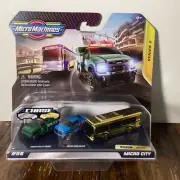 Micro Machines Starter Pack - Micro city chase - Gold Bus ( ultra rare )
