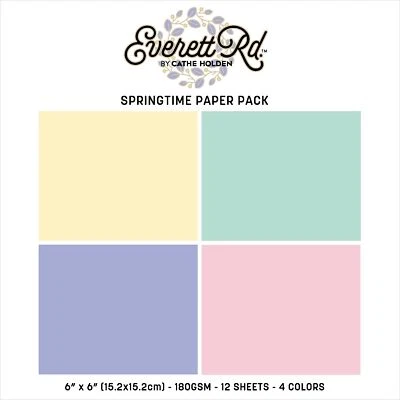 Everett Rd. Springtime Paper Pack 6"X6"-Tonal