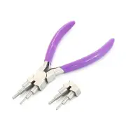 6 in 1 Bail Making Pliers Looping Forming Plier with Non Slip Purple Grip PL-065