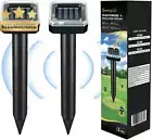 Ultrasonic Solar Gopher, Mole, Vole & Snake Repeller - IP65 Waterproof, 6 Pack