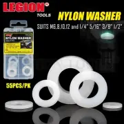 White Nylon Flat Washer Plane Spacer Insulation Gasket Ring M6 M8 M10 M12