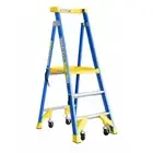 Bailey P170 Fibreglass Platform Ladder 3 Step 0.9m Platform 170kg Wheels FS13530