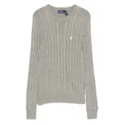 [Ralph Lauren] Ralph Lauren Cable-knit Crew-neck Sweater M GREY