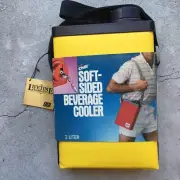 Drink Chill Vintage Soft Sided Yellow Black Beverage Cooler