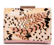 TED BAKER LONDON Sunburst Feather Small Bobble Purse in Pink Trifold Wallet