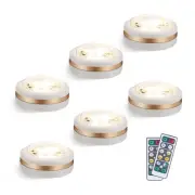 LED Puck Lights with Remote Control 6 Pack, LED Under Cabinet Lighting,Batter...