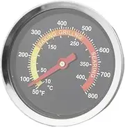 AIMALL Stainless Steel BBQ Grill Thermometer – 10-400℃ Temperature Gauge for Smoker, Barbecue, and Grills, Dual Fahrenheit & Celsius Display, 2.36" Dial