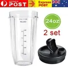 2Pack 24oz Cup with Sip & Seal Lid Blender Parts fit Nutri Ninja Auto IQ Series
