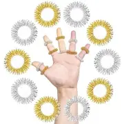 Spiky Sensory Rings, 10 Pack, Stress Relief Fidget Sensory Toys, Fidget Rings,