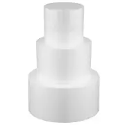 3 Pcs Happy Birthday Cake Topper Display Rack Foam Model White Stand