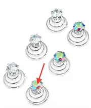INC 1276 Womens 5 Piece Silver Tone Crystal Twist Coil Hair Pin Set