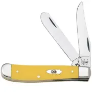Case XX Knives Mini Trapper 22172 Sunflower Delrin Steel Stainless Pocket Knife