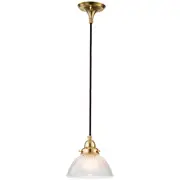 Period Brass Cable Pendants Lights Clontarf Clear Glassware Claredon Traditional Lighting