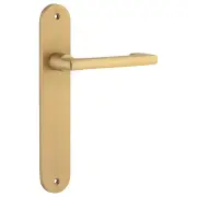Baltimore Return Lever Oval Backplate Brushed Brass