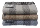 Alpaca Striped Herringbone Throw, All Natural No Synthetics