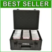 Compact Metal Trading Card Holder with Key Lock - Perfect for Collectors