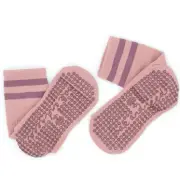 Oak and Reed Non-Slip Gripper Get-A-Grip Crew Socks Pilates/Barre/Yoga, NWT Pink