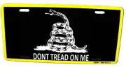 DON'T TREAD ON ME GADSDEN FLAG METAL NOVELTY CAR LICENSE PLATE AUTO TAG