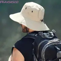 在飛比找蝦皮購物優惠-Francesco 太陽帽寬簷純色登山漁夫帽透氣抽繩漁夫帽西