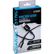 Crest Micro USB to USB-A 1.5m Braided Cable each