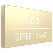 ProtectorAl 380 x 220mm Primrose Aluminium Cut Through Custom House Box Sign