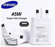 Hot Original Samsung 45w AC Fast Charger (US EU UK) for S20 S21 S22 Ultra Note20