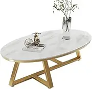Coffee Table Coffee Table Modern Small Apartment Living Room Home Tea Table Very Simple Oval Coffee Table Center Table for Living Room Furniture(Blanc)